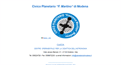 Desktop Screenshot of planetariodimodena.it